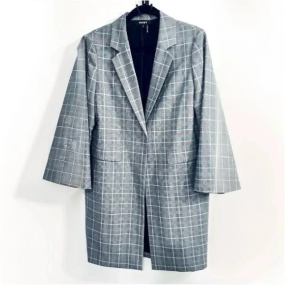EUC DKNY Plaid Duster - Picture 1 of 2